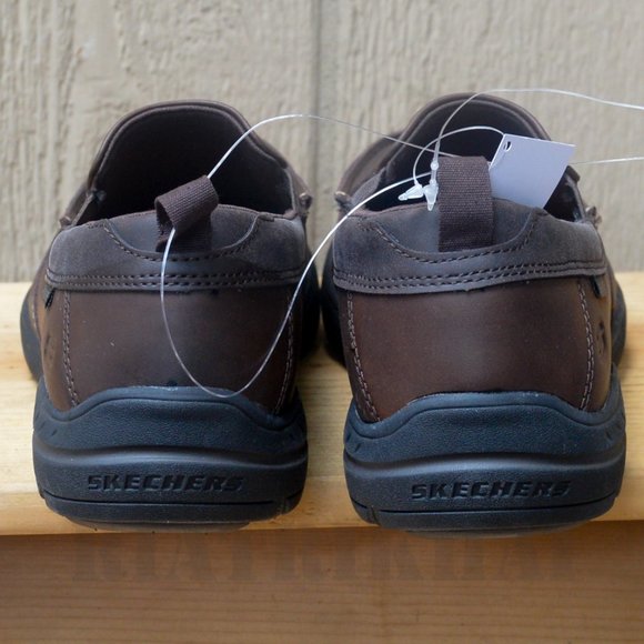 Men slip on Skechers shoes‎ in DARK Brown main image 5